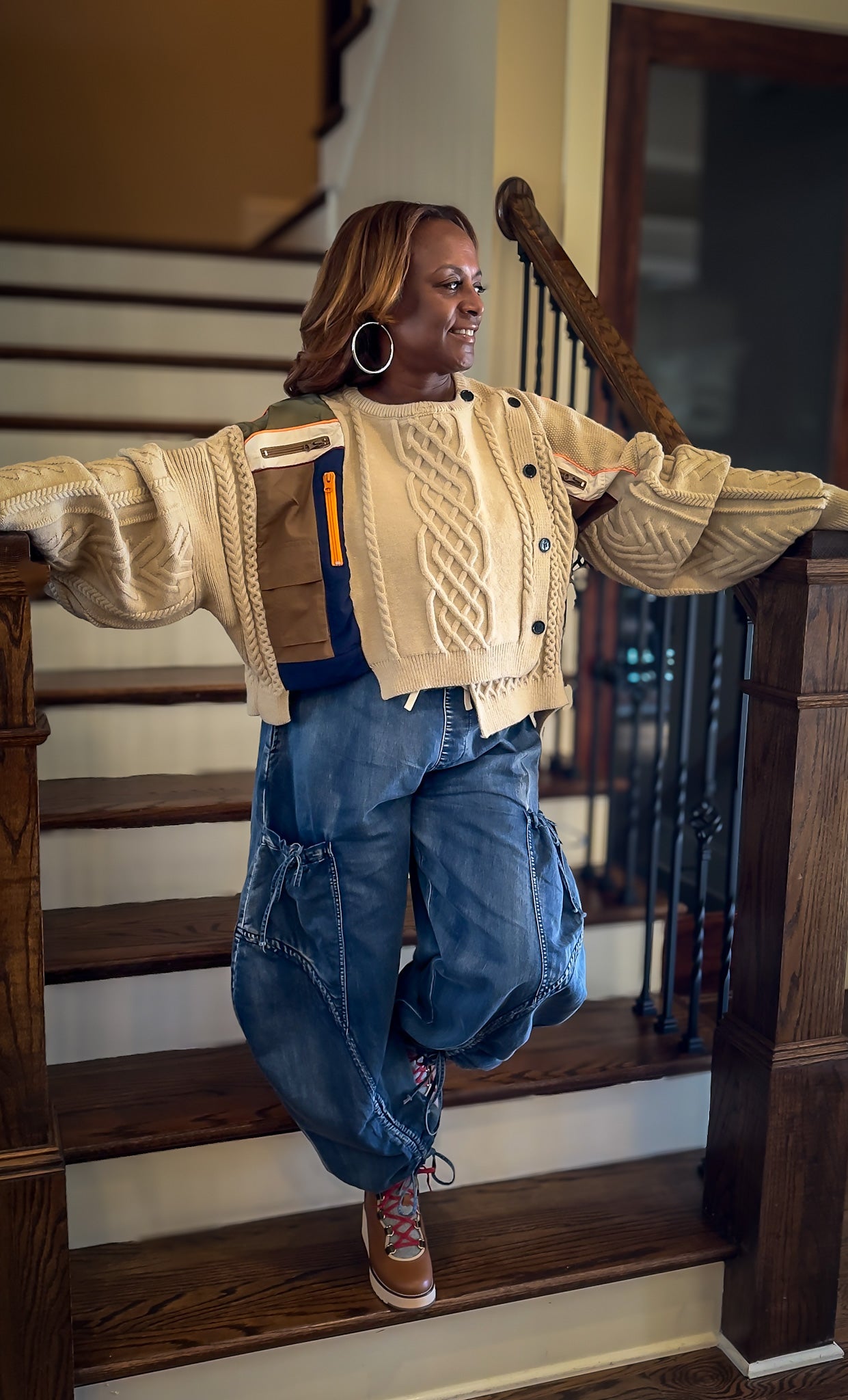 ASYMMETRIC PATCHWORK SWEATER