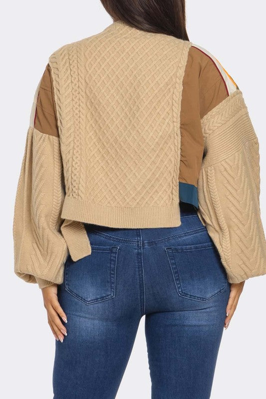 ASYMMETRIC PATCHWORK SWEATER