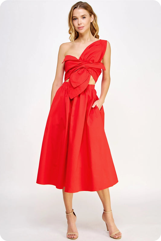 CHIC KNOTTED FLOWER DRESS