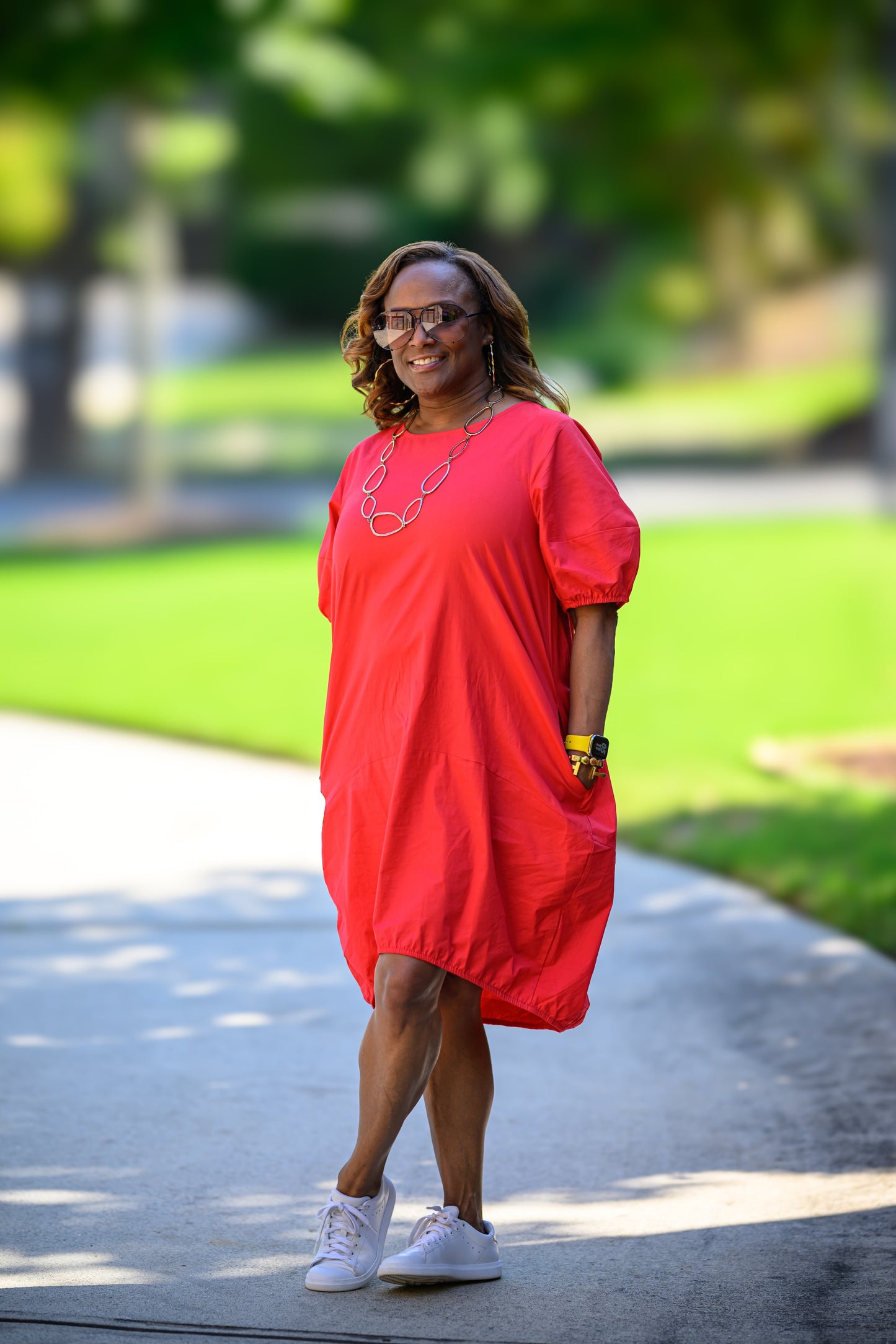 BUBBLE DRESS- RED