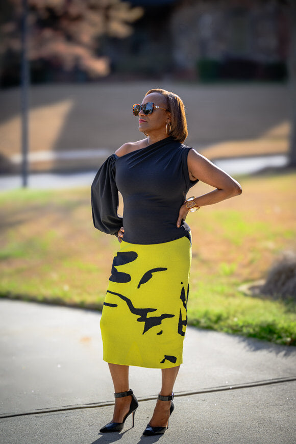 NEON ABSTRACT SKIRT