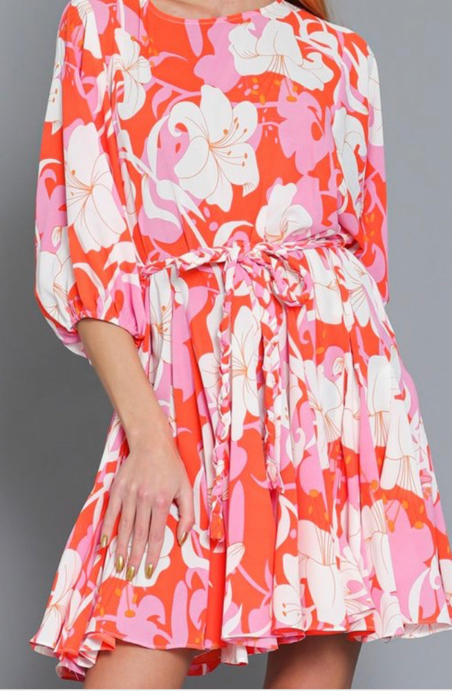 FLORAL TWIRL DRESS