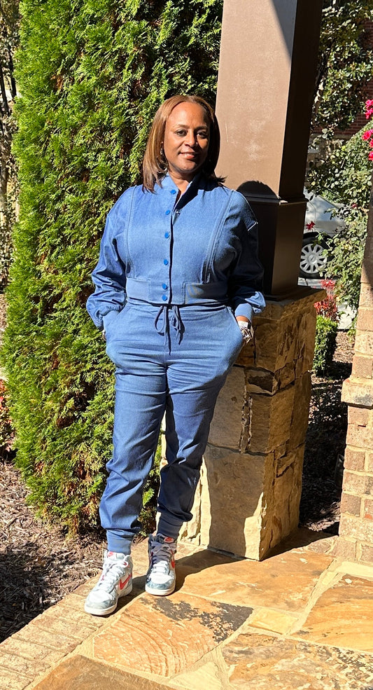 DENIM-ON-DENIM TRACKSUIT