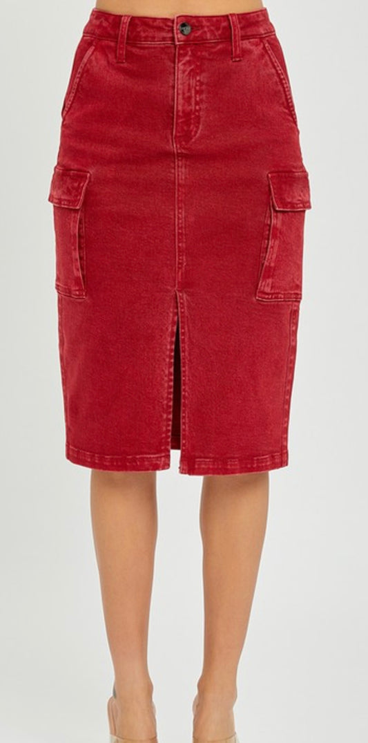 HIGH RISE CARGO SKIRT