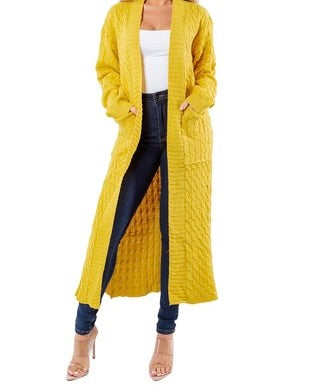 LONG YELLOW MAXI CARDIGAN