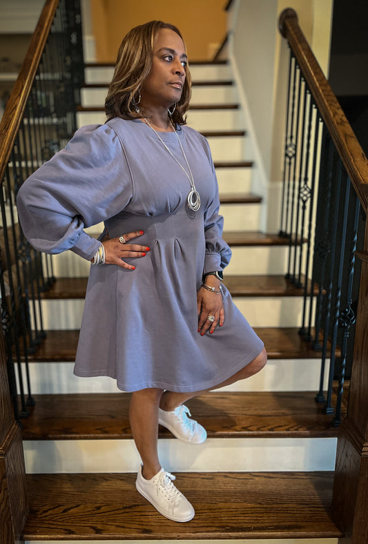 PUFF SLEEVE STYLE DRESS