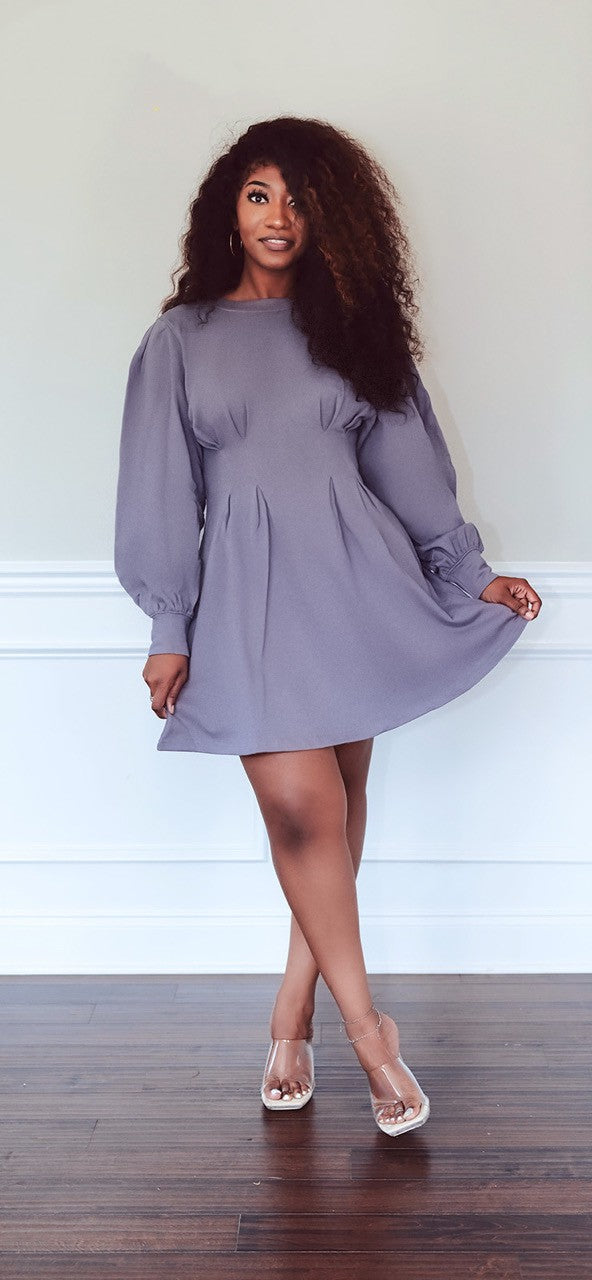 PUFF SLEEVE STYLE DRESS